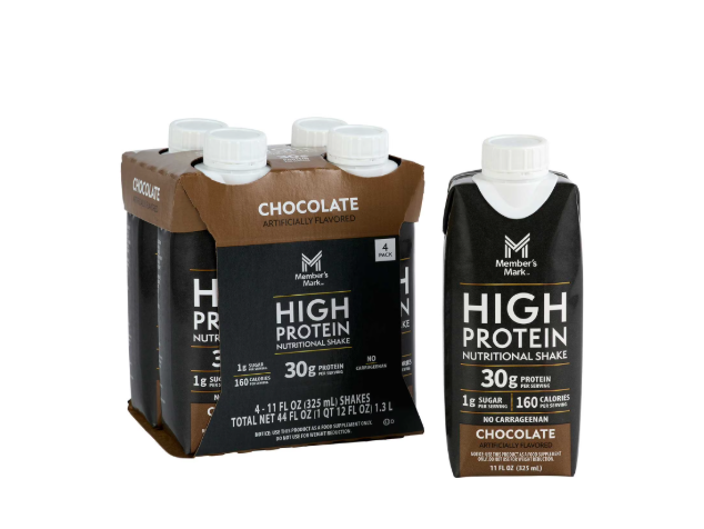 Member's Mark 30g High Protein Shakes Variety Pack Chocolate, Vanilla & Strawberry 11 fl oz, 12 Pack