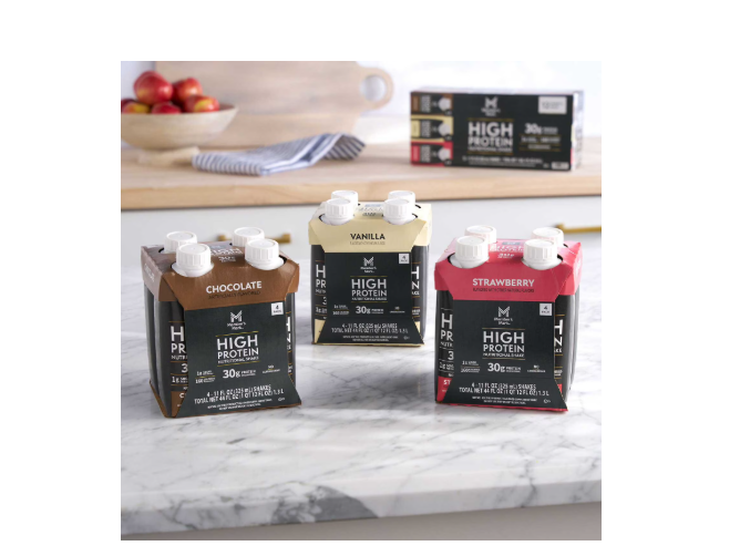 Member's Mark 30g High Protein Shakes Variety Pack Chocolate, Vanilla & Strawberry 11 fl oz, 12 Pack