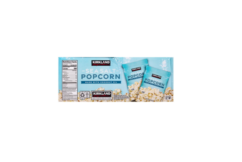 Kirkland Signature Sea Salt Popcorn, 0.65 oz Individual Bags, 36 Count
