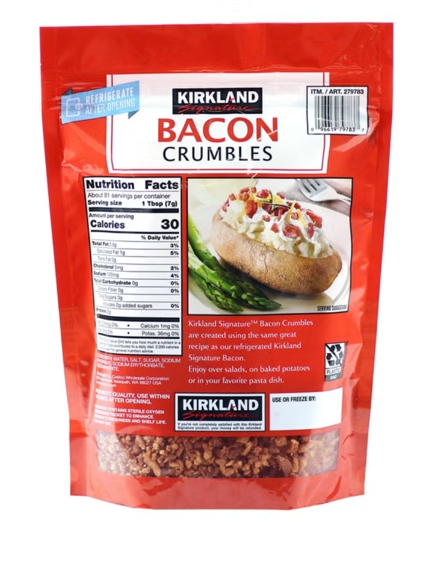 Kirkland Signature 100% Real Bacon Crumbles (20 oz) | Hardwood Smoked