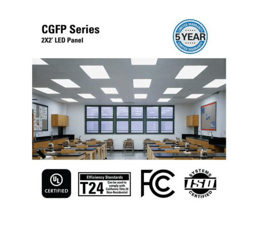 Metalux Cooper Lighting 22CGFP3540C 2x2 LED Flat Panel Light - 4000K Cool White, 0-10V Dimmable, 120-277V