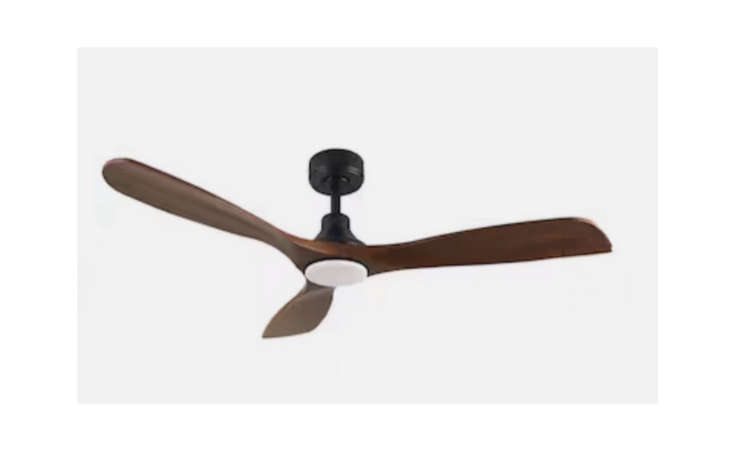 42" Modern Ceiling Fan with Integrated LED Light & Remote Control - 3 Solid Wood Blades, Reversible DC Motor