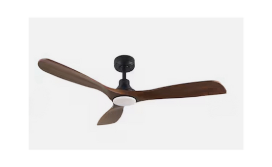 42" Modern Ceiling Fan with Integrated LED Light & Remote Control - 3 Solid Wood Blades, Reversible DC Motor