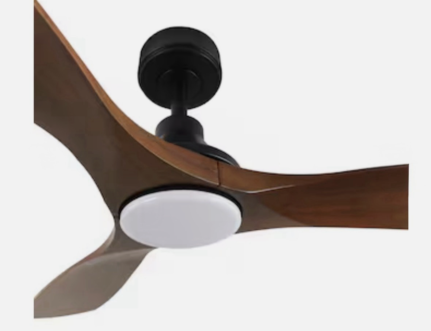 42" Modern Ceiling Fan with Integrated LED Light & Remote Control - 3 Solid Wood Blades, Reversible DC Motor