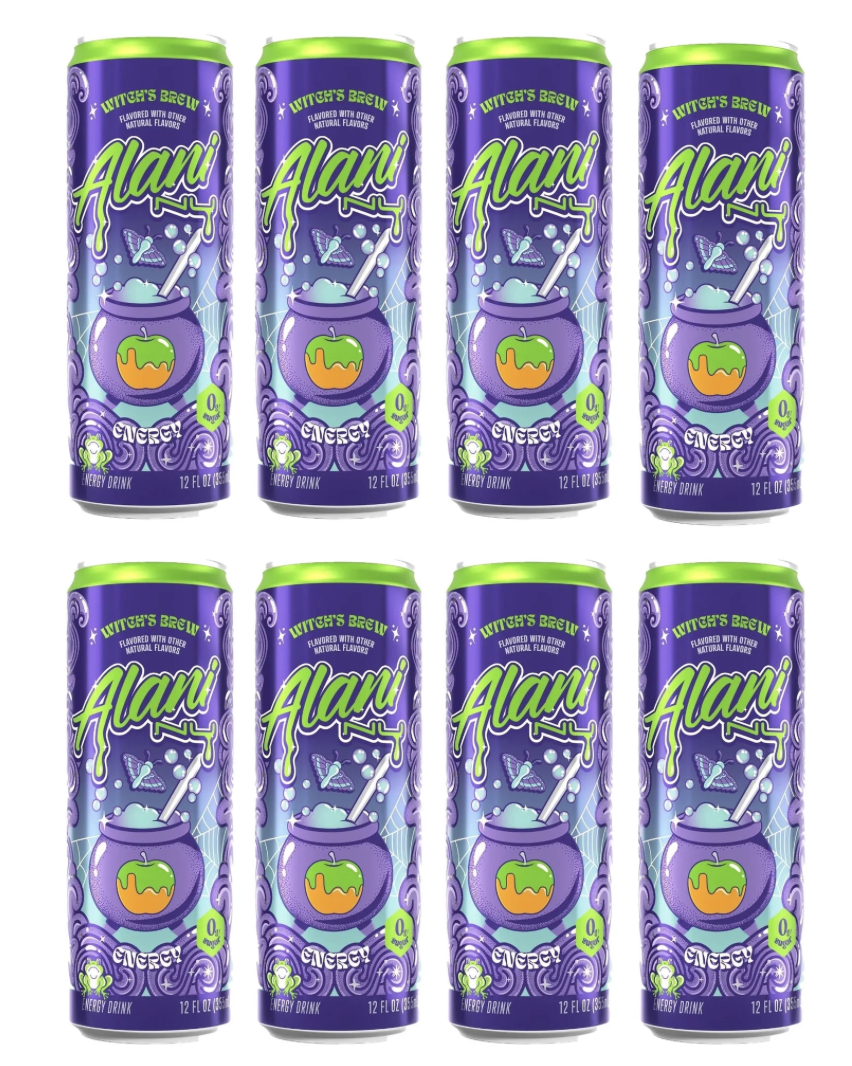 Alani Nu Energy Drink, Witch's Brew, 8 Pack (8 x 12 fl oz) - Zero Sugar