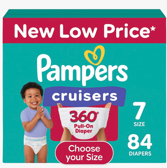 Pampers Cruisers 360 Fit Diapers Size 7, 84 Count