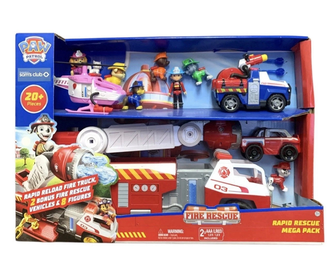 PAW Patrol Fire Rescue Mega Pack Fire Truck Vehicles & Figures 20+ Pieces