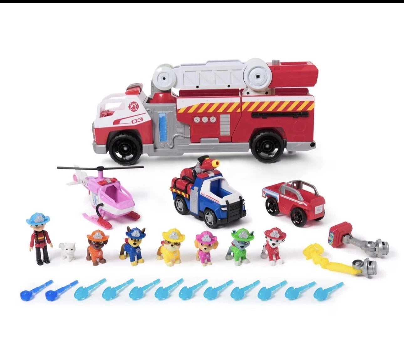 PAW Patrol Fire Rescue Mega Pack Fire Truck Vehicles & Figures 20+ Pieces