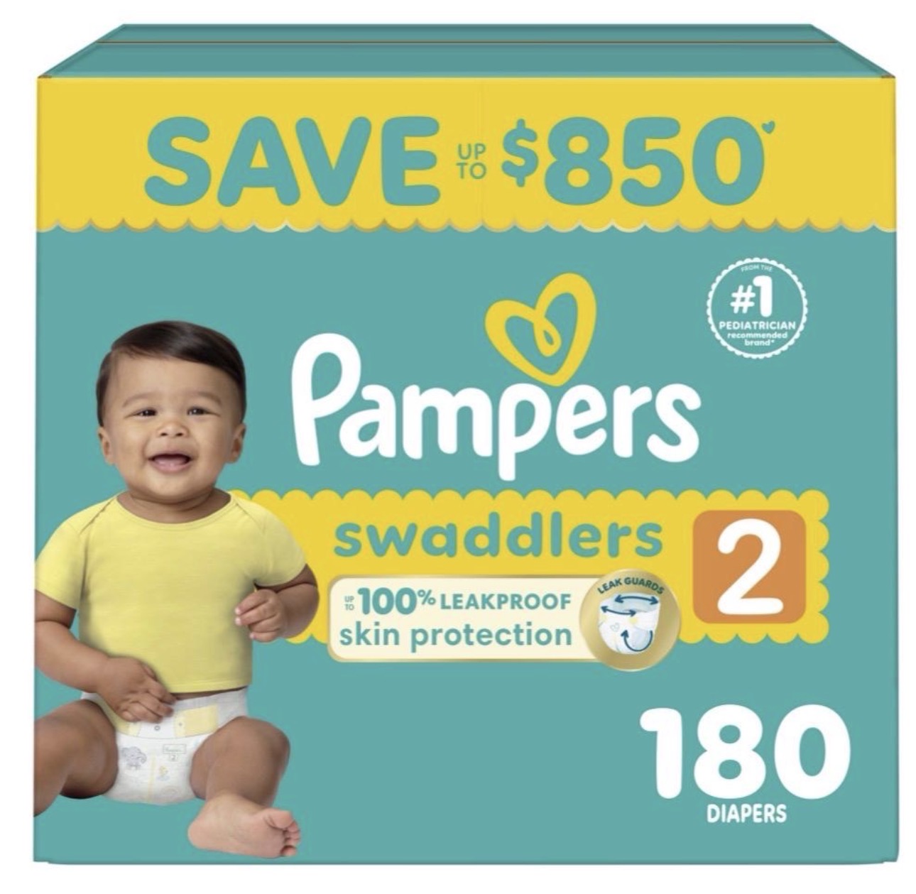 Pampers Swaddlers Baby Diapers, Choose Your Sizes 1 to 8