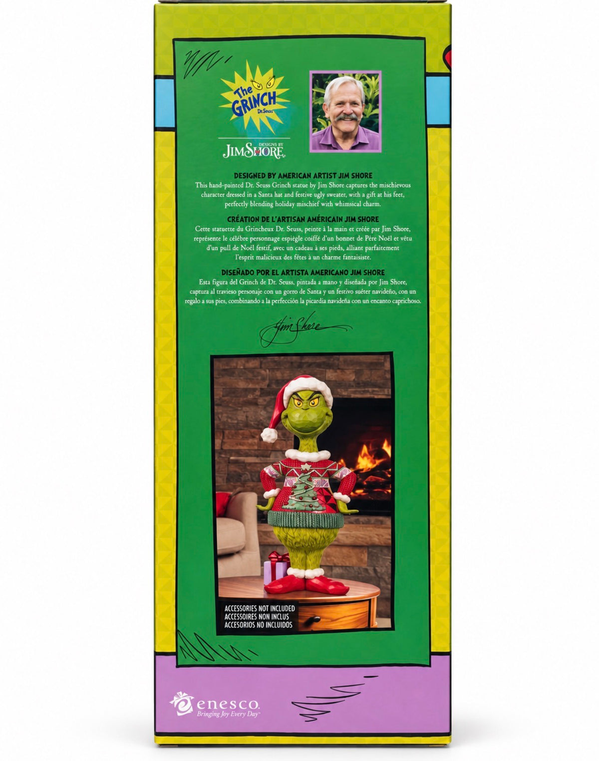 Jim Shore The Grinch "Ugly Sweater" 20.2" Hand-Painted Statue – Enesco Collectible