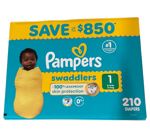 Pampers Swaddlers Baby Diapers, Choose Your Sizes 1 to 7