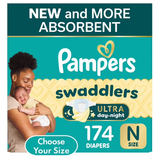 Pampers Swaddlers Baby Diapers, Choose Your Sizes 1 to 8