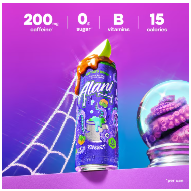 Alani Nu Energy Drink, Witch's Brew, 8 Pack (8 x 12 fl oz) Zero Sugar - view 5