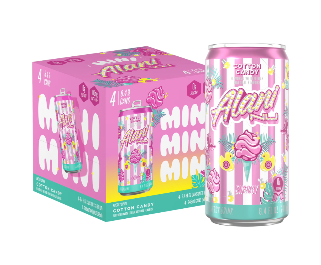 Alani Nu Mini Cotton Candy energy drink 12 pack, 3 boxes - view 2