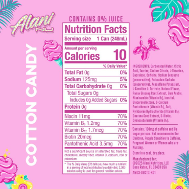 Alani Nu Mini Cotton Candy energy drink 12 pack, 3 boxes - view 5