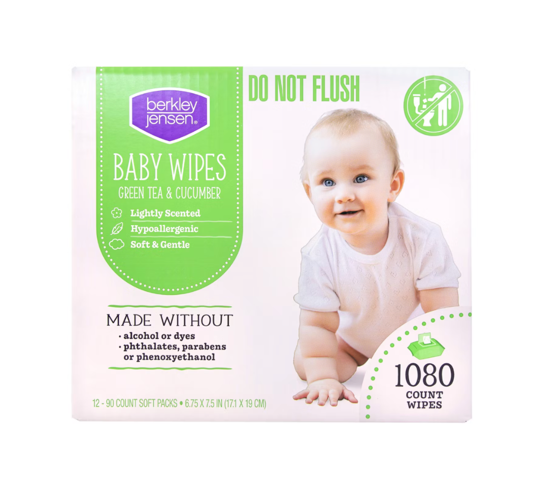Berkley Jensen Green Tea & Cucumber Baby Wipes, 1080 Count