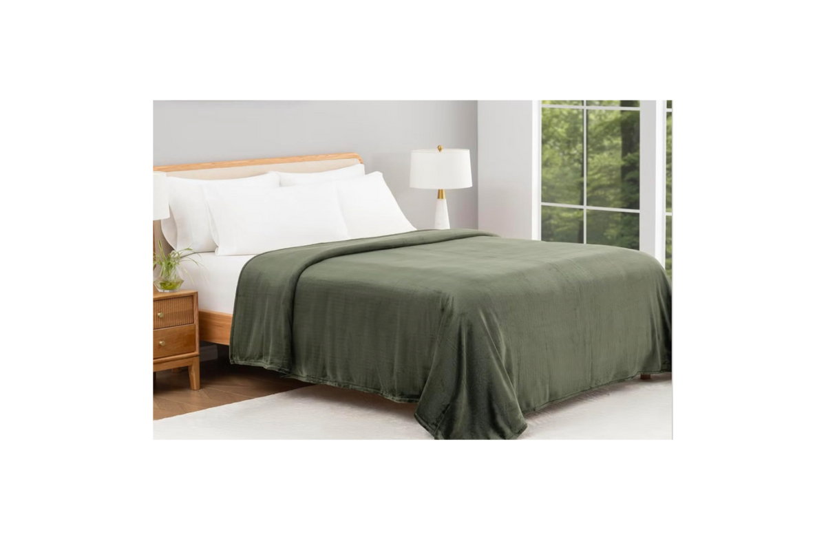 Berkshire Herringbone Plush Blanket - Ultra Soft All-Season Warmth - view 3