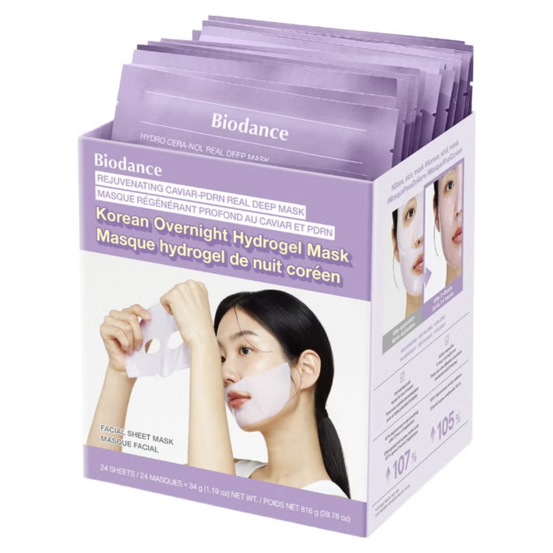Biodance Caviar PDRN mask 24 sheets open box