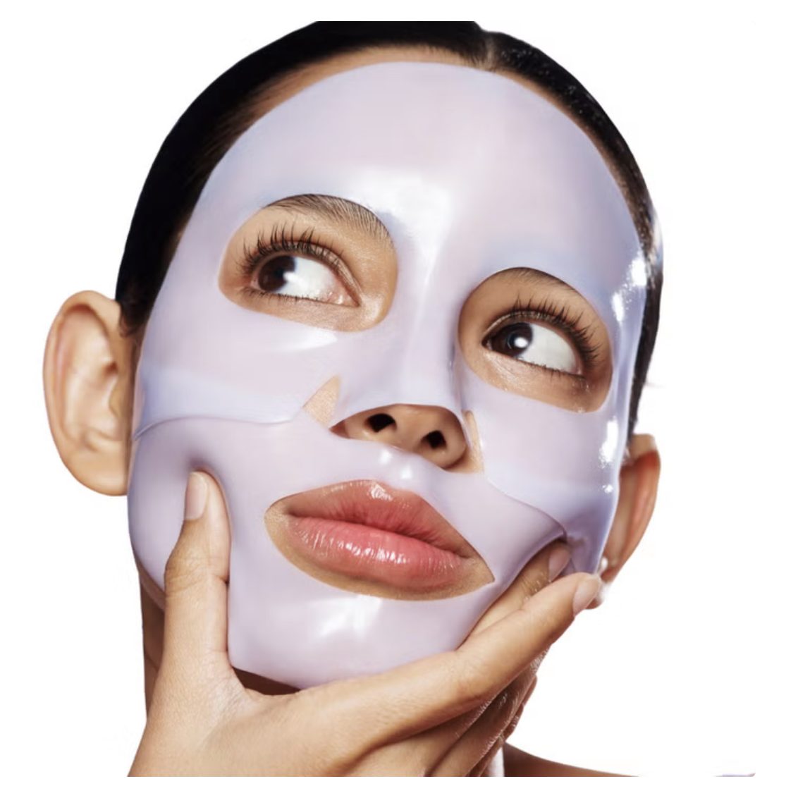Biodance Caviar PDRN hydrogel mask applied on face