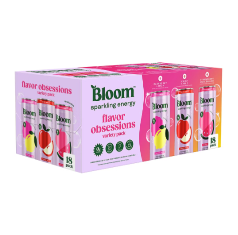 Bloom Sparkling Energy drink variety pack 18 cans - view 3