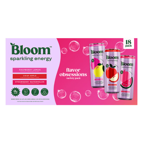 Bloom Sparkling Energy drink variety pack 18 cans - view 4