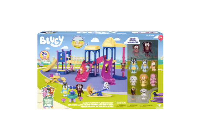 Bluey's Playdate Playground Set 24 Pieces, 10 Figures, Slides, Swings & Accessories Ages 3+ - view 3