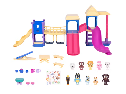 Bluey's Playdate Playground Set 24 Pieces, 10 Figures, Slides, Swings & Accessories Ages 3+ - view 4