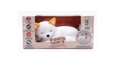 Brilliant Innovations Snoring Buddies Sound Machine & Night Light Bluetooth Speaker, 16 LED Colors, 