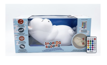 Brilliant Innovations Snoring Buddies Sound Machine & Night Light Bluetooth Speaker, 16 LED Colors,  - view 4