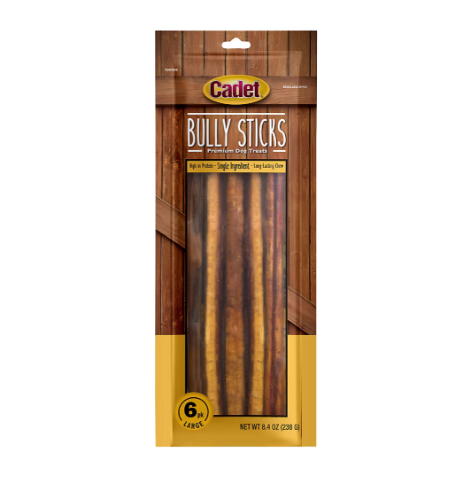 Cadet Large Beef Bully Sticks for dogs 6 count