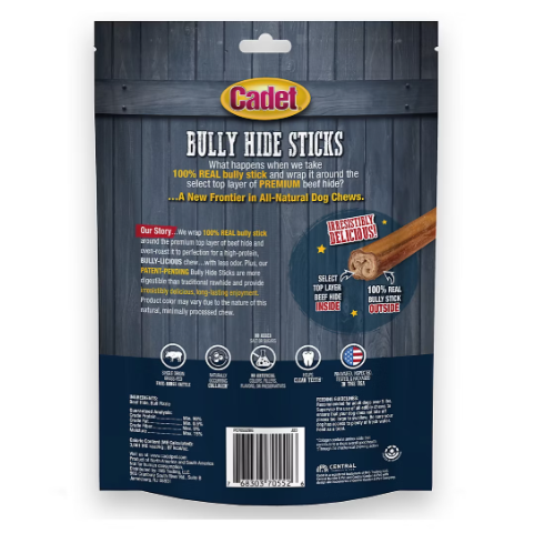 Cadet Small Bully Hide Sticks for dogs 10 count - view 2