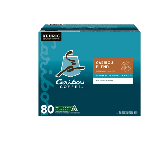 Caribou Coffee Caribou Blend K-Cup Pods, Medium Roast, 80 Count