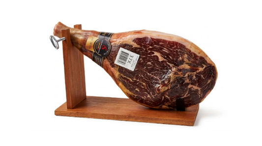 Costa Brava Serrano Reserva Bone-In Spanish Ham 14.3 lb 12 Month Aged with Stand & Knife - view 2