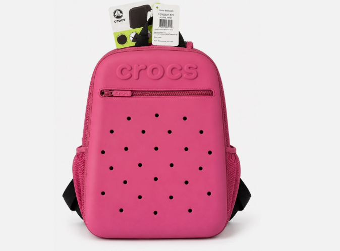 Crocs Backpack Unisex Molded Front, Zipper Pockets & Mesh Bottle Holders - view 5