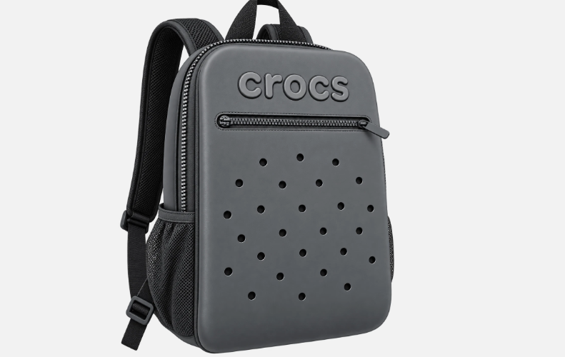 Crocs Backpack Unisex Molded Front, Zipper Pockets & Mesh Bottle Holders - view 6