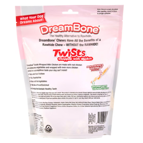 DreamBone Twists wrapped with real chicken dog chews 50 count - view 3