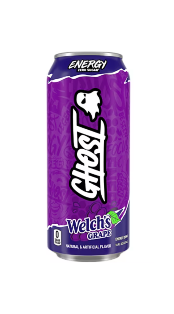 GHOST Energy Drink Welch's Grape, 18 Pack (18 x 16 fl oz) Zero Sugar Energy & Focus Drink - view 2