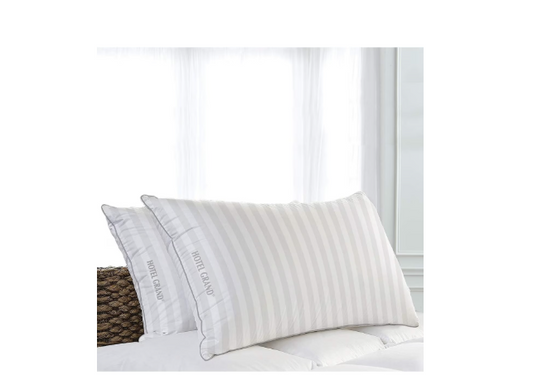 Hotel Grand ClusterSoft Gel Bed Pillows 2-Pack Standard/Queen, 500 Thread Count Cotton, Down Alterna