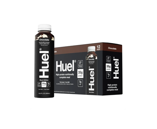 Huel Black Edition High-Protein Chocolate Meal Replacement Drink, 16.9 fl oz Bottles, 12 Pack