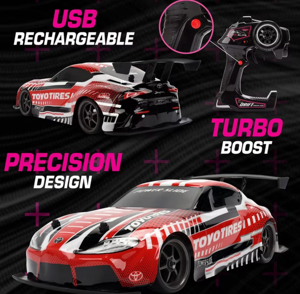 Jada Pink Slips GR Supra RC USB rechargeable, Turbo Boost button and precision design