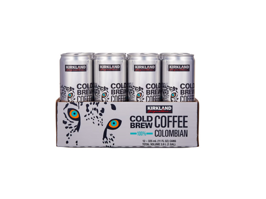Kirkland Signature Colombian Cold Brew Coffee 12-Pack 11 oz Unsweetened Arabica