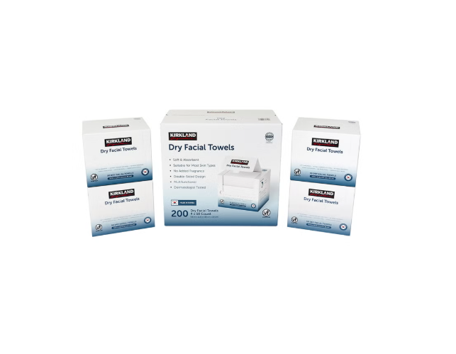 Kirkland Signature Daily Dry facial towels 200 count