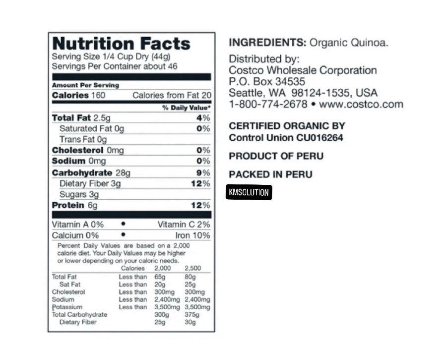 Kirkland Signature, Organic Quinoa, 4.5 lbs- NEW & SEALED FAST SHIPPING - view 2