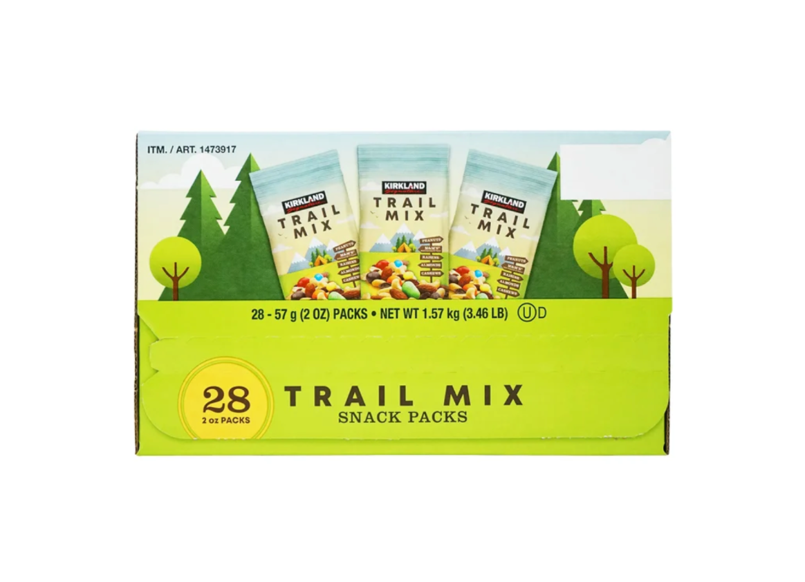 Kirkland Signature Trail Mix Snack Packs 28 Count 2 oz Individually Wrapped Sweet & Salty Trail Mix