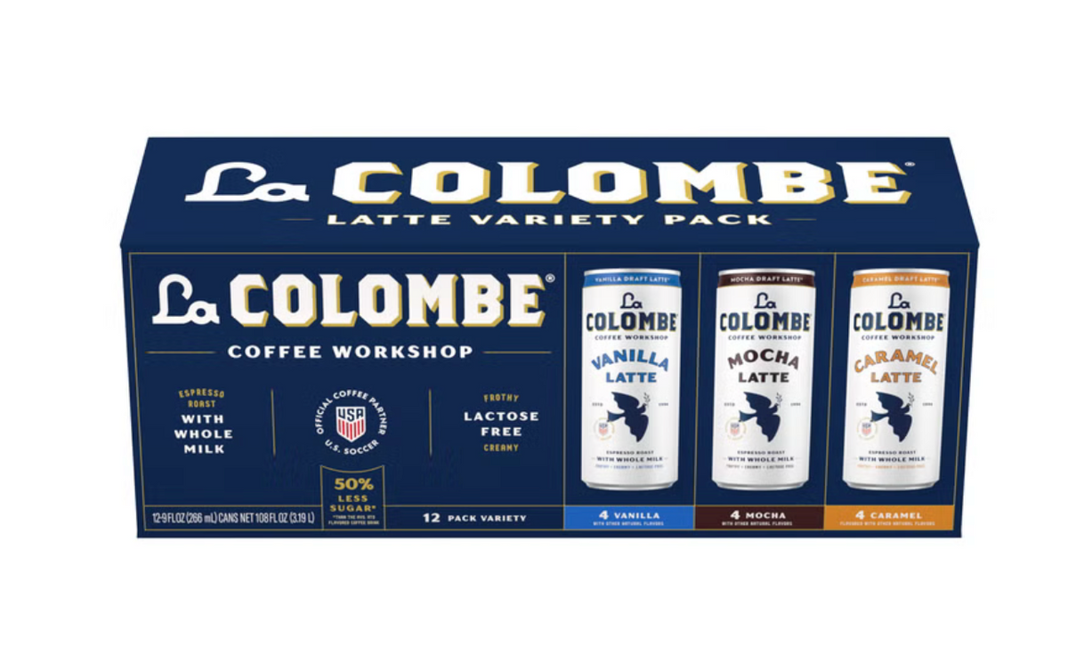 La Colombe Draft Latte Variety Pack 12-Pack 9 oz Vanilla, Mocha & Caramel Coffee - view 3