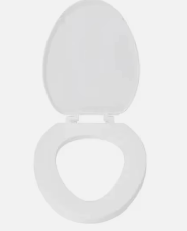 Maintenance Warehouse Elongated Toilet Seat 6-Pack White Plastic, Quick Release Hinges, Antimicrobia