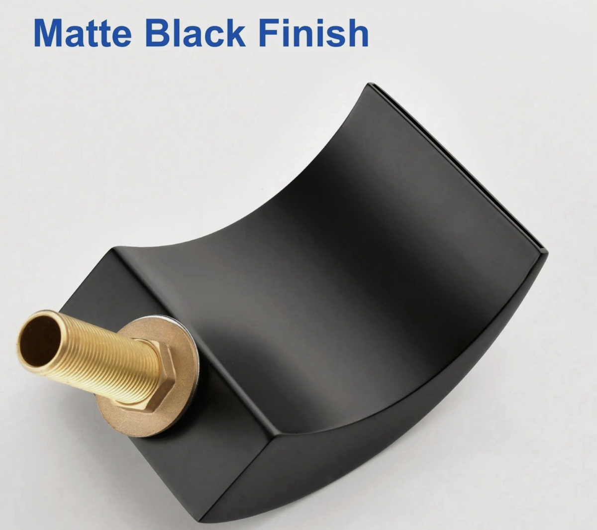 Matte Black Waterfall Roman Tub Faucet 2-Handle Deck Mount Bathtub Filler Solid Brass - view 6
