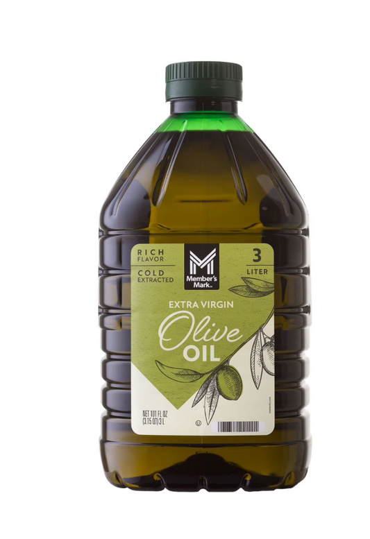 Member's Mark Extra Virgin Olive Oil, Cold Extracted, 3 Liter (101 fl oz) Jug