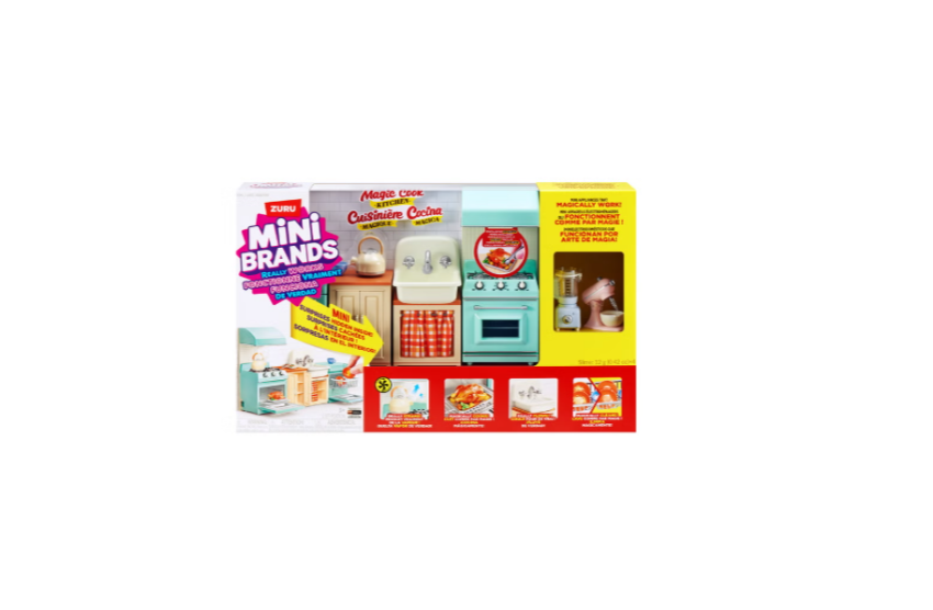 Mini Brands Magic Cook Kitchen Bundle Interactive Playset with Working Mixer, Blender, Sink & Oven