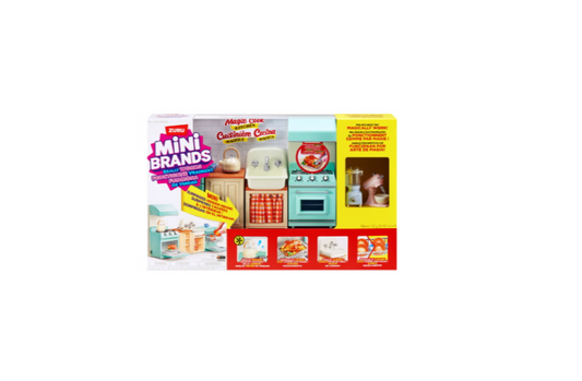 Mini Brands Magic Cook Kitchen Bundle Interactive Playset with Working Mixer, Blender, Sink & Oven